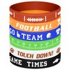 MIAHART 16 Pieces Football Theme Bracelets Silicone Wristband for Sport Theme Birthday Party Favors, 6 Styles