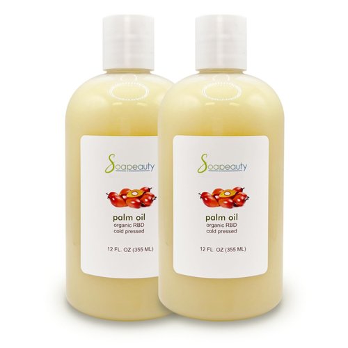Soapeauty Palm Oil RBD – 100% Pure & Natural Cold-Pressed for DIY Soap, Creams & Lotions – Rich in Vitamin E – 24 fl oz (2 x 12 fl oz)
