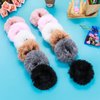 WLLHYF 12 PCS Furry Hair Scrunchies Furry Artificial Rabbit Fur Scrunchies Faux Fur Hair Band Elastic Hair Tie Ponytail Holders for Women Girls Hair Accessories(Popular Mix Colors)