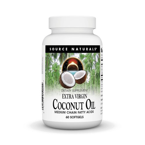 Source Naturals Extra Virgin Coconut Oil Medium-Chain Fatty Acids 100 mg - 60 Softgels