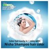 Nisha Quick Color Shampoo Based Hair Color For Men & Women Natural Looking Hair 0.67 Fl Oz Each Sachet (3 Sachet in 1 Box) (Original Black)