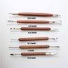 S & E TEACHER'S EDITION 6 Pcs Pottery & Clay Sculpting Tools, Double-Sided, Smooth Wooden Handles.
