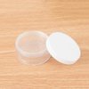 AKOAK Capacity 30 ml(1 oz) Empty Reusable Plastic Loose Powder Compact Container DIY Makeup Powder Case with Sifter and Lined Screw Lid,White Lid,Pack of 4