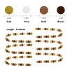 Gold Coffee Brown and Cream Paper Garland Circle Streamer Hanging Decoration for Neutral Baby Shower Birthday Graduation Wedding Party, 2'' in Diameter, 6 Strands