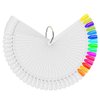 JASSINS 100 Pcs Clear Fan-shaped False Nail Swatch Sticks Nail Polish Practice Display Art Tips Nail Sample Sticks With Metal Split Ring
