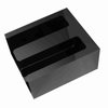 Disposable Paper Cup Holder for Coffee and Milk Tea Shops, Slanted Bottles Storage Shelf with 2 Grids, Eco,Friendly Plastic Organizer for Convenient Cup and Lid Storage (Two Divisions)