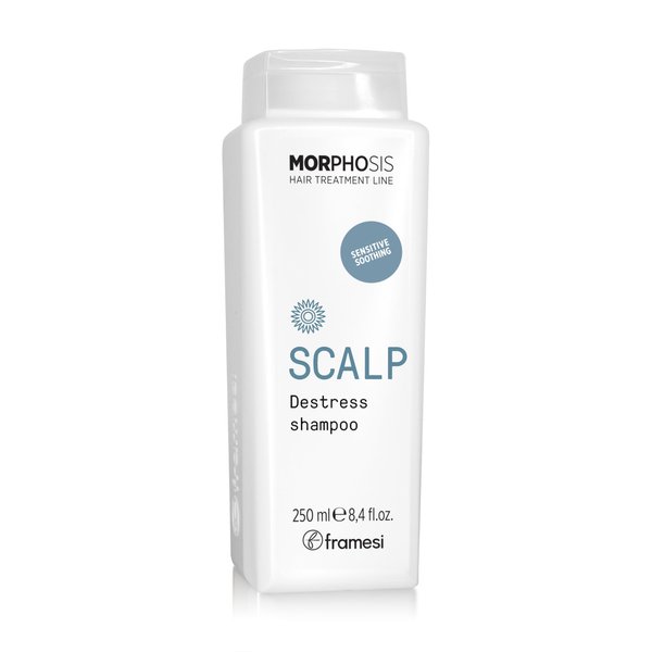 FRAMESI Morphosis Scalp Destress Shampoo 8.4 fl oz, Soothing Shampoo for Sensitive Scalps, Natural Ingredients and pH Balanced