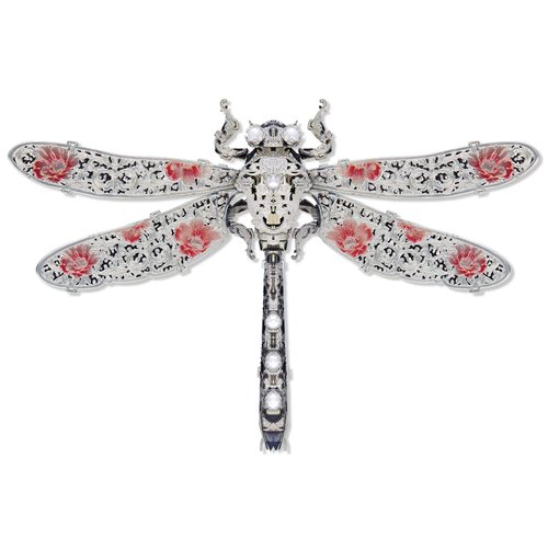 Piececool 3D Puzzles for Adults, Dragonfly Metal Model Building Kits Insect Themed Brooch Assembling DIY Crafts Creative Birthday Gifts,25Pcs