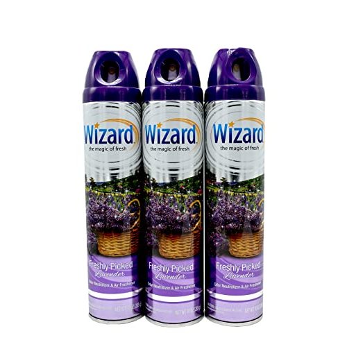 Wizard The Magic of Fresh Air Freshener 10oz Freshly Picked Lavender (Package May Vary) Pack of 3