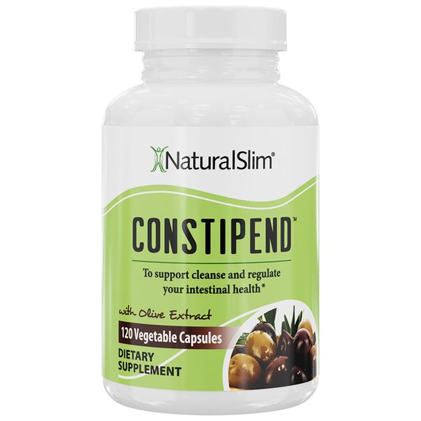 NaturalSlim Constipend - Laxative for Constipation Relief, and Colon Cleanse Supplement - Stool Softener for Women and Men with Olive Extract - 120 Capsules