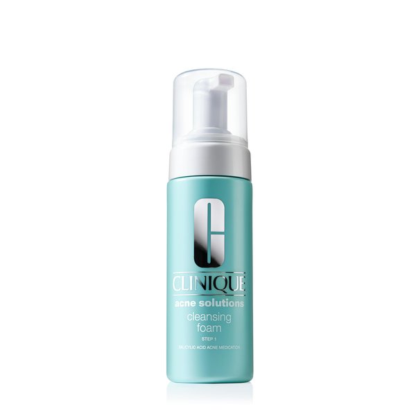 Clinique Acne Solutions Daily Foam Cleanser With 1.5% Salicylic Acid For Very Dry to Oily Skin Types, 4.2 fl. oz. | Prevents Acne + Unclogs Pores