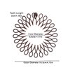 12 Pieces Full Circular Stretch Comb Headband,Flexible Circle Headbands with Teeth,Women Lady Hair Wrap Holder Hair Comb (Brown, One Size)