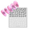 ICSTM Nail Stickers for Women,Fun Nail Art Stickers,Nail Decals 3D Self-Adhesive Fashion Trend Charm,Twisted Smiling Face Nail Design,Nail DIY Decoration for Women and Girls (Black+White 1pack)