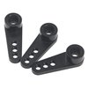 3Pcs ShareGoo Metal 25T Servo Horn 25 Teeth Steering Arm Compatible with Futaba Savox Power HD HSP Servos Motor Compatible with Wltoys Himoto Redcat Traxxas Axial 1/8 1/10 RC Car Truck (Black)