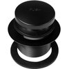 Westbrass D93-2-62 1-1/2" Tip-Toe Bathtub Drain Plug Trim Set with Two-Hole Overflow Faceplate, Matte Black, 1 Count (Pack of 1)