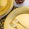 N9R 60pcs Gold Plastic Dessert Plates with Mini Forks, Include 30pcs Disposable Dessert Plates 7 inch, 30pcs Gold Appetizer Forks 3.94 inch, Premium and Comfortable for Wedding Birthday Party