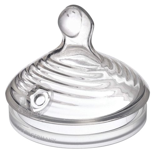 NUK Simply Natural Slow Flow Baby Bottle Nipples, 2 Pack