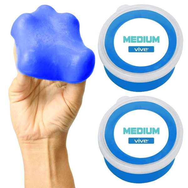 Vive Therapy Putty For Adults, For Hand Therapy (2 Pack) - Occupational Sensory Stress Relief Tools - for Physical Exercise, Finger Pain, Grip Strength, Rehab, Arthritis, Forearms, Fidgeting, Motor Skills