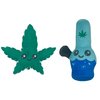 Dog Toy 2-Pack - Weed Leaf Water Pipe Dog Toys Funny Stuffed Squeaker Chews Plushies for Puppies