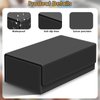 Homthy 1200+ Card Deck Case for Trading Cards, Leather Magnetic Closure Commander Card Storage Box Magic Card Protectors Fit for Sports Cards, Game Card Standard Cards (Black)