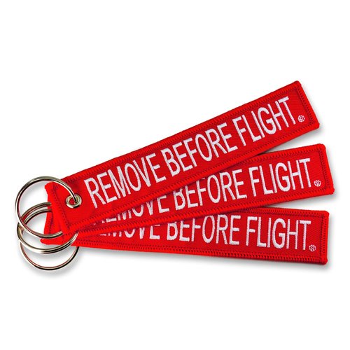 Apex Imports AIXEPA 3x Remove Before Flight Red/White Key Chain 5.5" x 1" (3 Pack)