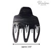 Parcelona French Paw Grey Black Streaks Wide Side Slide In Jaw Yoga Hair Claw Clip