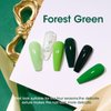 Gellen Gel Nail Polish Set, 6 Colors Green Gel Polish Set, Spring Summer Deep Forest Green Nail Polish Gel, Soak Off UV Gel Manicure DIY Home Salon Nail Art