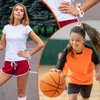 24 Basketball Stuff Set Cosmetic Bags Sport Makeup Bags Pencil Case Portable Storage Case Satin Sport Hair Scrunchies Elastic Hair Bands Basketball Gifts Basketball Accessories for Girl (White, Love)