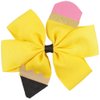 School Bow Cheer Bow Clip, Back to School Hair Bow Ponytail Holder, Pencil Girls Hair Clips ZFJ26 (Yellow Set)