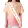 JOYMEMO Boho Groovy 10th Birthday Sash for Girls - Retro Hippie Peace Out Single Digits I'm 10 Girl Party Supplies, Rainbow Groovy Themed Tenth Birthday Party Supplies