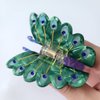 OMG Decor Peacock Claw Clip,Acetate Hair Clips,Small Claw Clips for Women