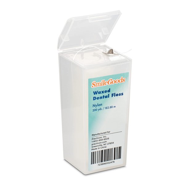 SmileGoods Waxed Dental Floss, 200 Yard, Unflavored