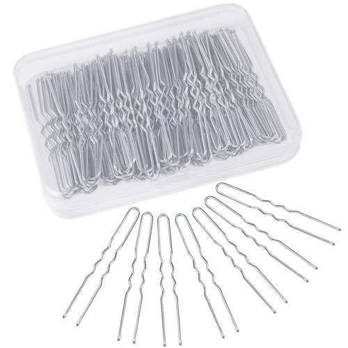 Hair Pins for Women, IKOCO 2.75 inch Hair Pins for Buns Silver U Shaped Hair Pins with Storage Box