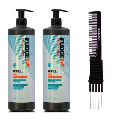 yper Fudge Professional Xpander Whip Conditioner (33.8 oz) with Teasing Comb Pack of 2