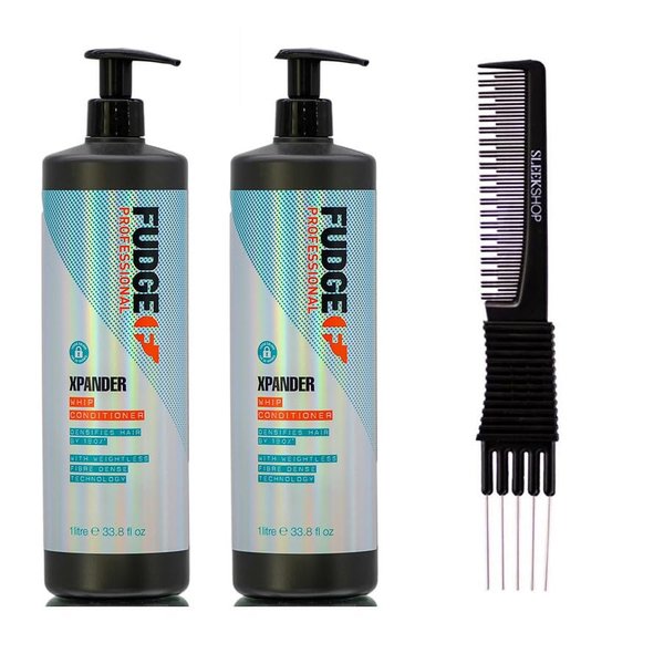 yper Fudge Professional Xpander Whip Conditioner (33.8 oz) with Teasing Comb Pack of 2