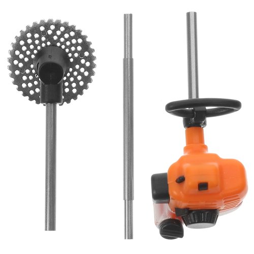 ERINGOGO Mini Lawn Mower Small Lawn Mowers Mini Chainsaws Miniture Decoration Mini Chain Saws Small Lawnmower Mini Doll House Mini Decor Tiny Lawn Mower Model Decorative Items PVC Miniature