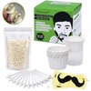 Auperwel Nose Wax Kit, 100g, for Painless Hair Removal, Includes 20 Applicators, 15 Mustache Guards, and 10 Paper Cups, Long-Lasting Results, Dermatologist Tested, Hypoallergenic, Sensitive Skin