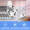 BOZXYE 3 Pack Cabinet Cam Locks Keyed Alike, 5/8" Cabinet Lock with Keys, Rv Locks for Storage Door Secure Files Drawers Mailbox RV Door Tool Box, Zinc Alloy