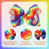 Pride Day Hair Bow Clips Exquisite Rainbow Girl Bow Clip Gay Pride Bow Alligator Clips Glitter Rhinestone Bowknot Hairpin Festive Hair Decoration for Girls Toddlers Kids Women 2Pcs