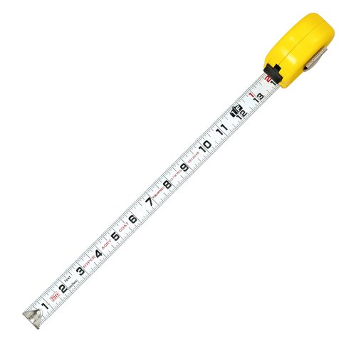 TAJIMA Tape Measure - 16 ft x 1 inch Hi-Lock Measuring Tape with Durable ABS Case & Acrylic Coated Blade - HL-16BW
