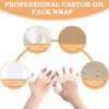 Ptwola 10pcs Castor Oil Pack Wrap for Fingers, Reusable Soft Castor Oil Compress Pack Self Adhesive Adjustable Finger Wraps for Finger Thumb Arthritis Tingling Cracking(Oil Not Included)