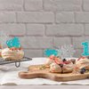 Rsstarxi 24 Pack Snowflake One Cupcake Toppers Glitter Winter Onederland Snowflake 1st Birthday Cupcake Picks for Snowflake Theme Baby Shower First Birthday Party Cake Decorations Blue