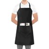 Utopia Kitchen 2 Pack Bib Apron, Adjustable with 2 Pockets, Water and Oil Resistant, Cooking Kitchen Chef Apron for Women Men