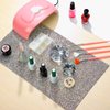 Shiny Nail Art Hand Rest Pad and Crystal Diamond Shaped Paperweight Foldable Nail Art Table Mat Jewels Wedding Decorations Nail Art Manicure Tools (50 mm)