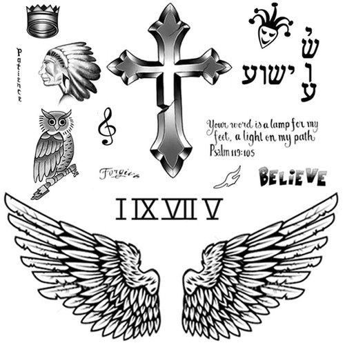 CARGEN Celebrity Life-Size Temporary Tattoos - Realistic Singer J.B Life-Size Temporary Tattoo Chest Back Arm Face Sleeves Fake Tattoo Stickers for Fans for Men Women for Boys Girls for Concert Party