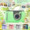 Kids Camera, Christmas Birthday Gifts for Boys and Girls Age 3-8,Video Cameras for Kids 8-12,Childrens Digital Camera for vlogging Portable Kids Selfie Camera with 32GB SD Card Green