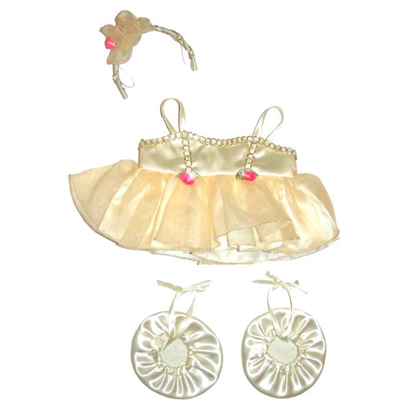 Ivory Ballerina Clothes for 14" - 18" Stuffed Animals and Dolls