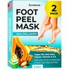 SUNATORIA Foot Peeling Mask - 2 Pack - Dermatologically Tested Foot Exfoliator - Instant Feet Scrubber Dead Skin, Callus Remover, Dry Cracked - Foot Peel Mask make Soft Baby Feet (Aloe Vera)