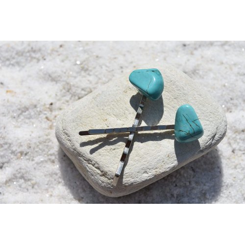 Turquoise Stone Hair Pins (Qty of 2)