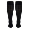 TOUCH Compression Socks for Women, 15-20 mmHg, Ribbed, Cotton, 1 Pair, Black, Small